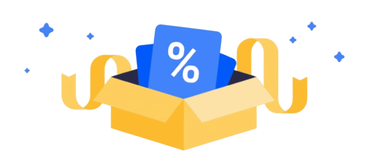 Personalized learning illustration with discount offer