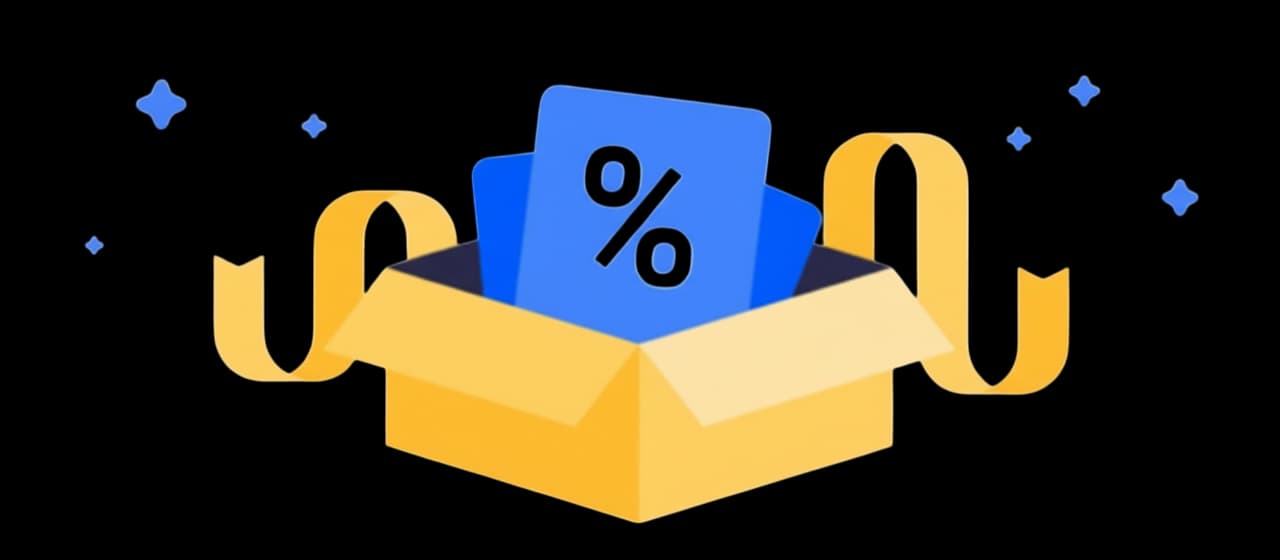 Personalized learning illustration with discount offer